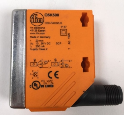 Ifm O5K500 Contrast Sensor Weight 79.5g Measuring Range -18 to 22mm Switching Frequency DC-10000HZ