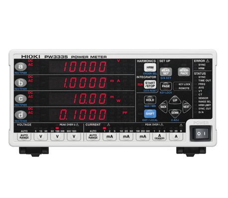 Hioki PW3335 Benchtop Power Meter and Analyzer with Single-phase/ two-wires 10 Hz to 640 Hz and AC/DC 6 V to 1000 V Measurement