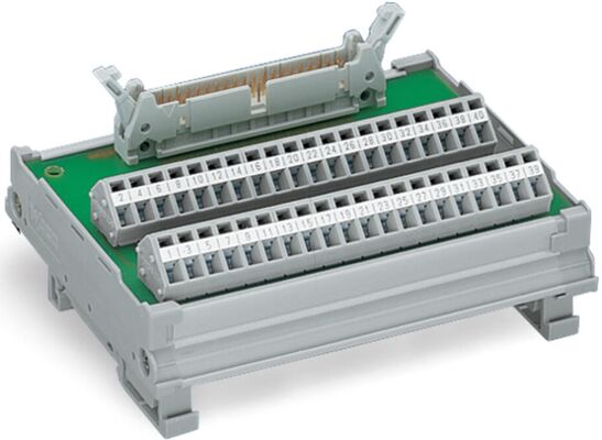 WAGO 289-502 14-pole Interface Module with DIN 41651 Pluggable Connector and 2.50 mm² PCB Terminal Blocks