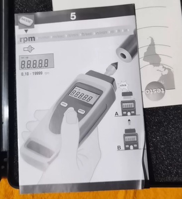 New Original Testo 470 Tachometer Kit with 99999 rpm Measuring Range ±0.02% Accuracy and 0.1 rpm Resolution