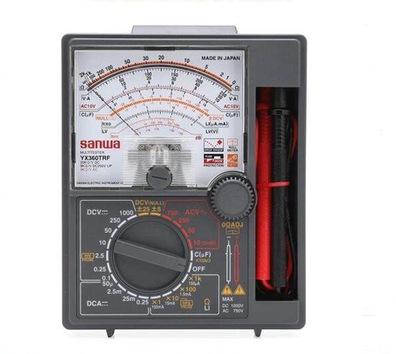 Sanwa Analog Multimeter with Built-In Case YX360TRF YX361TR SP20 SP21 SP-18D TA55 AP33 