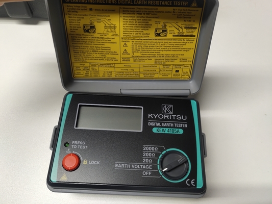 Kyoritsu KEW 4105A Tester Digital de Resistência à Terra Medidor de Alta Precisão para uso em campo