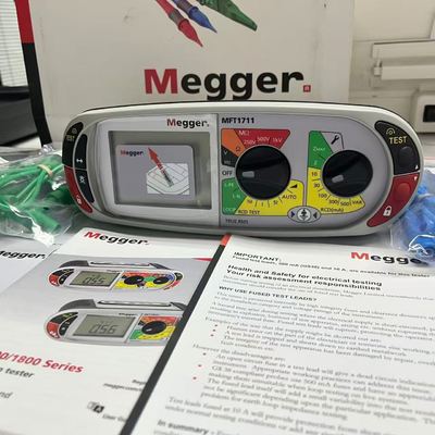 Large Bright LCD Display MFT1700 Series Multifunction Megger Tester MFT1711, MFT1721 with Two and Three Wire Non Trip Loop