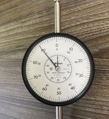 Mitutoyo 3058A-19 Series 3 Large Face Dial Indicator, 0-50mm Range, 0.01mm Graduation