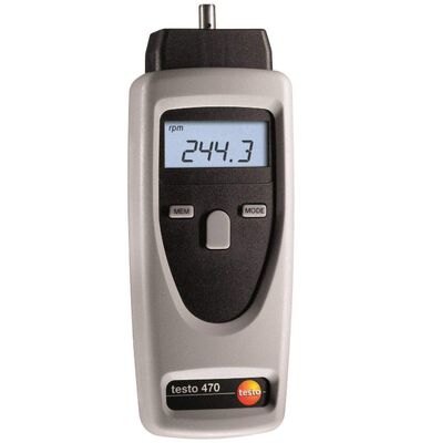 Testo 470 High Precision Digital Tachometer Handheld Optical Mechanical Contact RPM Meter Electronic Power