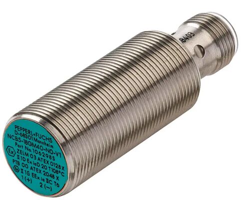 Pepperl + Fuchs NCB8-18GM40-N0-V1 Sensor indutivo com descarga de 8 mm