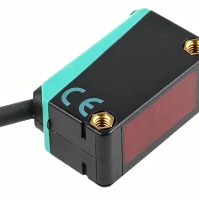 Cabo de sensor fotoelétrico V1-W-5M-PUR com ligação de rosca M12 e montagem de ângulo de 90° para sensores fotoelétricos de fenda