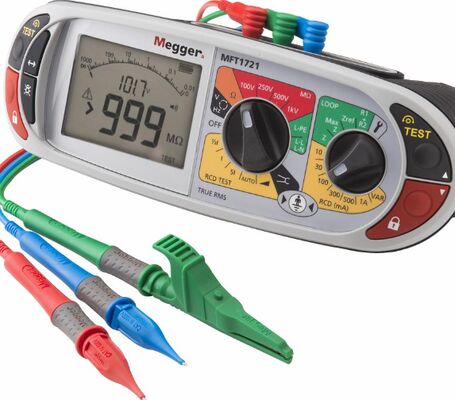 Megger MFT1721 Tester de instalação multifunção para ensaios elétricos abrangentes