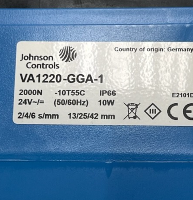 Johnson Controls VA1125-GGA-1 LINEAR ELECTRIC VALVE ACTUATOR 24VAC ON/OFF