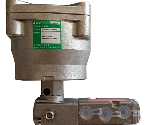 Asco WSNF8551A309MO 24VDC,Válvula SOLENOIDE OPERADA PILOT-3/2 - 5/2,Aço inoxidável