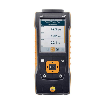Testo 440 Alta precisão Controlador inteligente de temperatura e umidade de grande alcance Display digital Resolução 0,1 °C/F 1 ano
