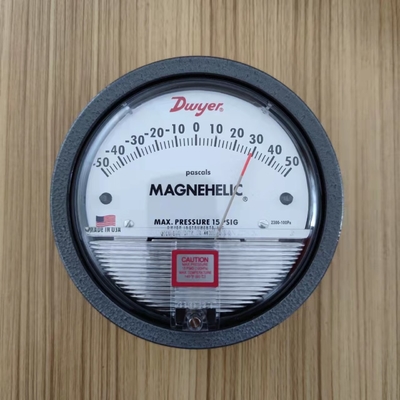 Medidor de pressão diferencial de alta temperatura de alumínio Dwyer Medidor de pressão magnético 2300-50MM